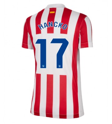 Atletico Madrid David Hancko #17 Replica Home Stadium Shirt for Women 2025-26 Short Sleeve